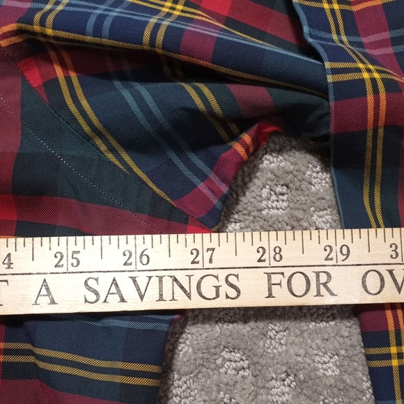 Mens Ralph Lauren Blake Long Sleeve Plaid Button Up Shirt Size Large Green Red - Picture 4 of 8